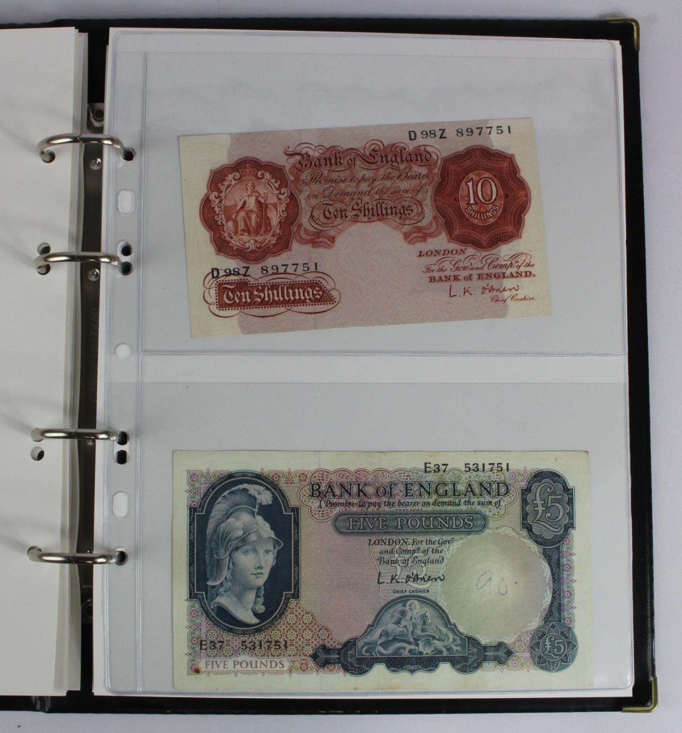 Bank of England (34), collection in album, Peppiatt to Bailey, denominations 10 Shillings to 50 - Image 8 of 18