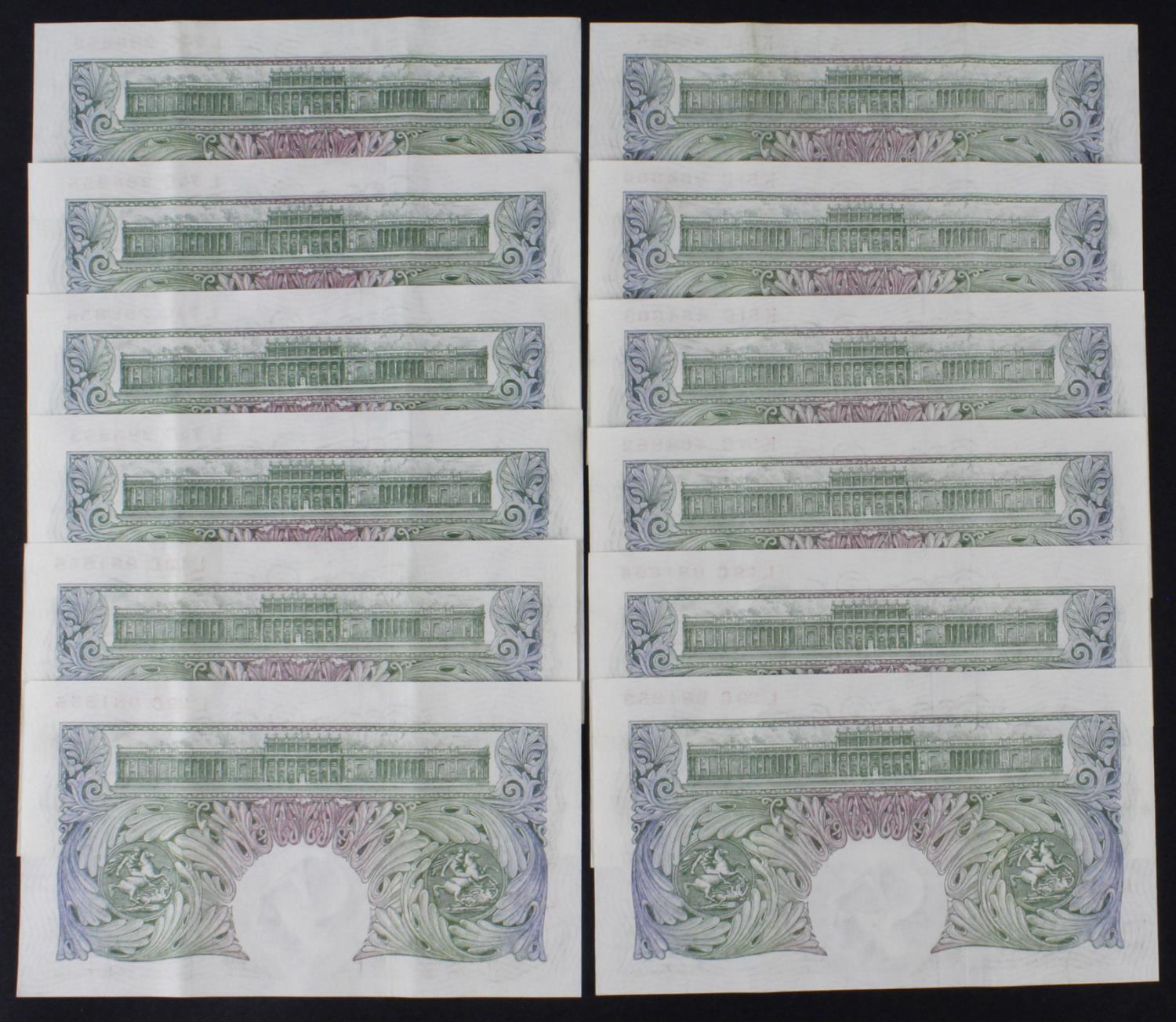 Beale 1 Pound (B268) issued 1950 (12), three consecutively numbered runs of 4 x notes in each run, - Image 2 of 2