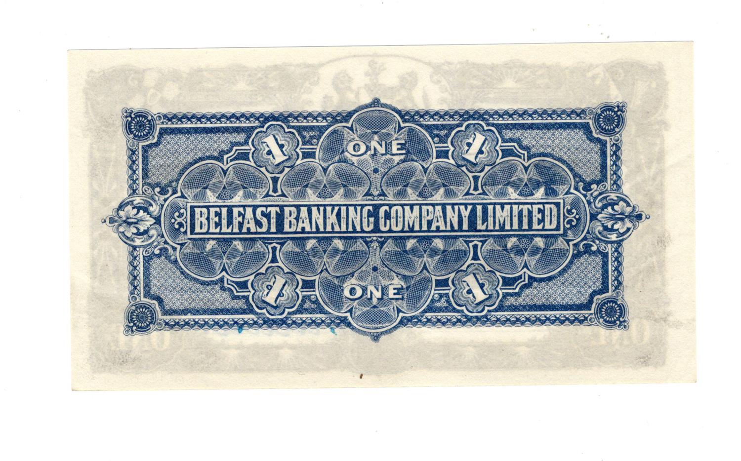 Northern Ireland, Belfast Banking Company 1 Pound dated 9th November 1939, serial E/M 6621 (PMI - Image 2 of 2