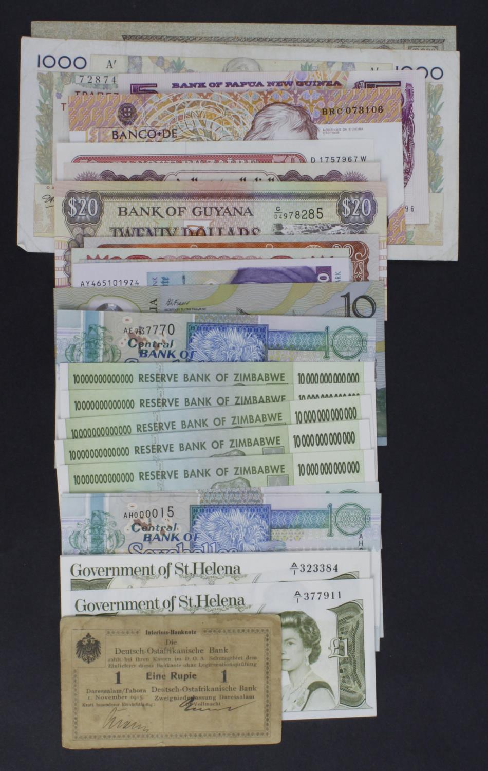 World (40), comprising St. Helena 1 Pound (5) issued 1981 Uncirculated, Seychelles 10 Rupees (6)