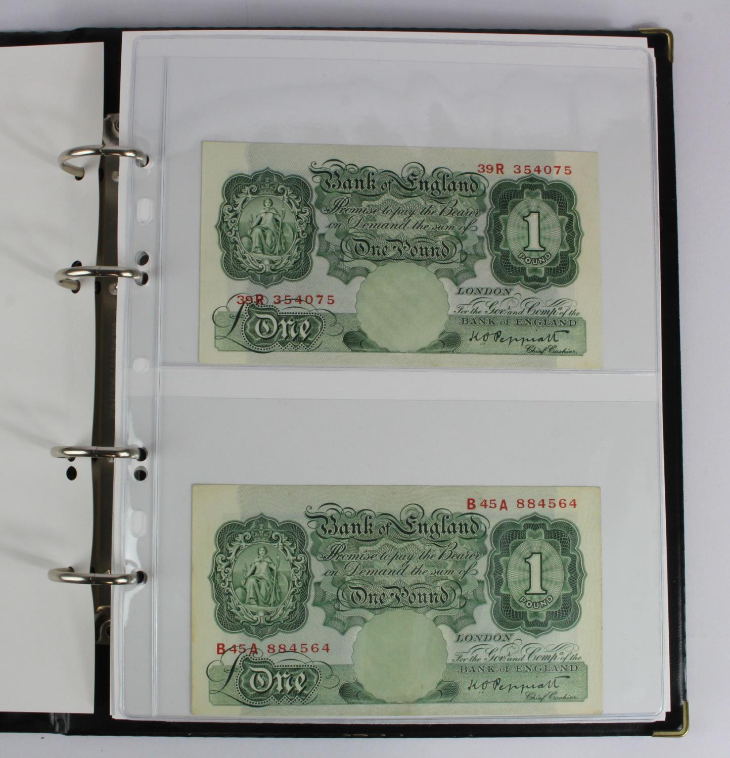 Bank of England (34), collection in album, Peppiatt to Bailey, denominations 10 Shillings to 50 - Image 3 of 18