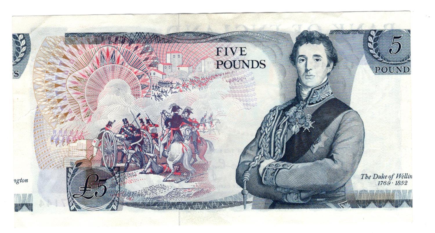 ERROR Page 5 Pounds issued 1971, major misplaced design, reverse design shifted to right and part of - Image 2 of 2