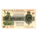Warren Fisher 10 Shillings (T33) issued 1927, FIRST SERIES 'T' prefix, serial T/28 031116, scarcer