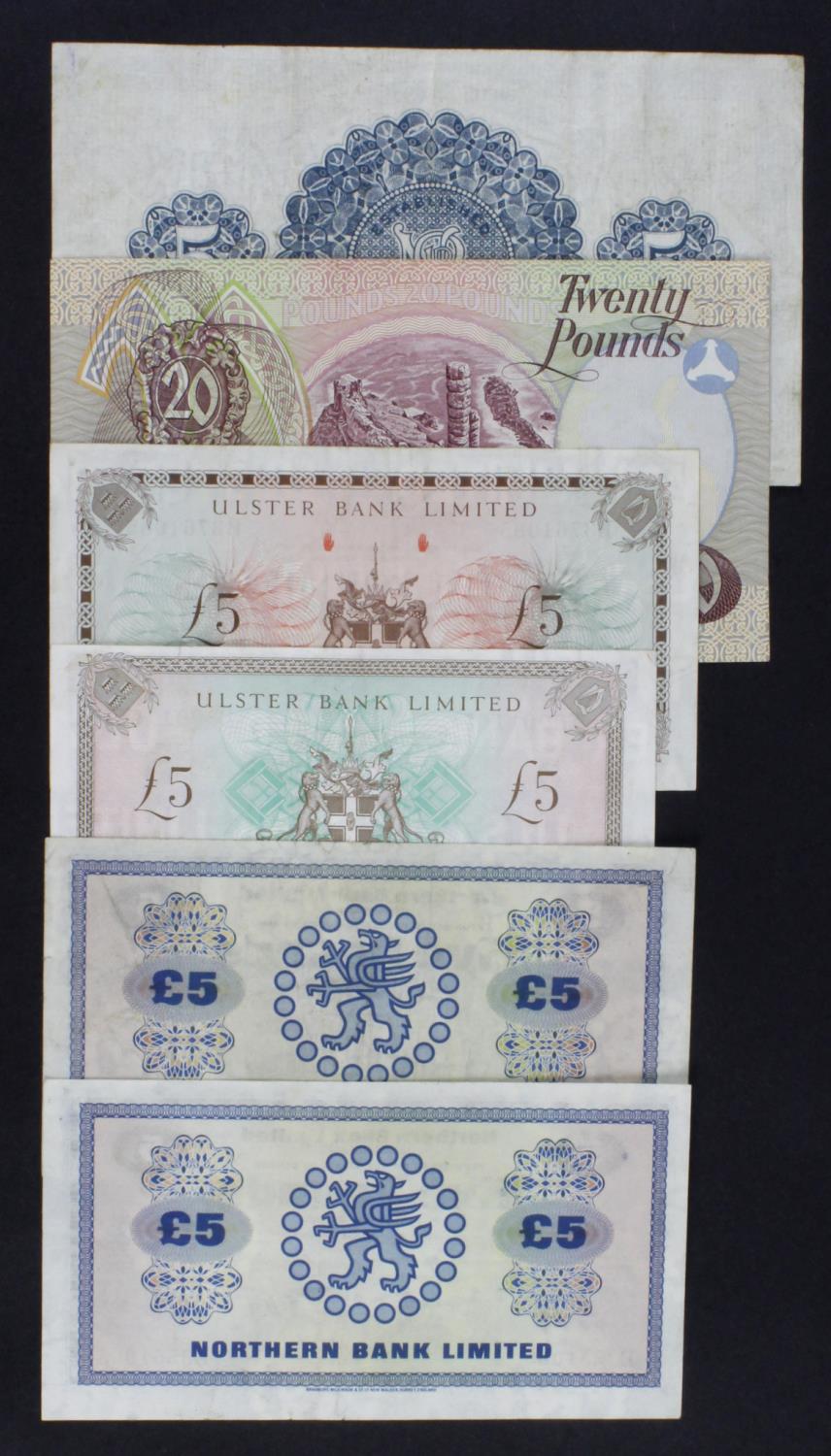Northern Ireland (6), Northern Bank Limited 5 Pounds dated 1st November 1943, signed W.F. Scott, - Image 2 of 2
