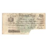 Faversham Bank 10 Pounds dated 1884, serial No. 7774 for Hilton & Rigden, an unrecorded date and