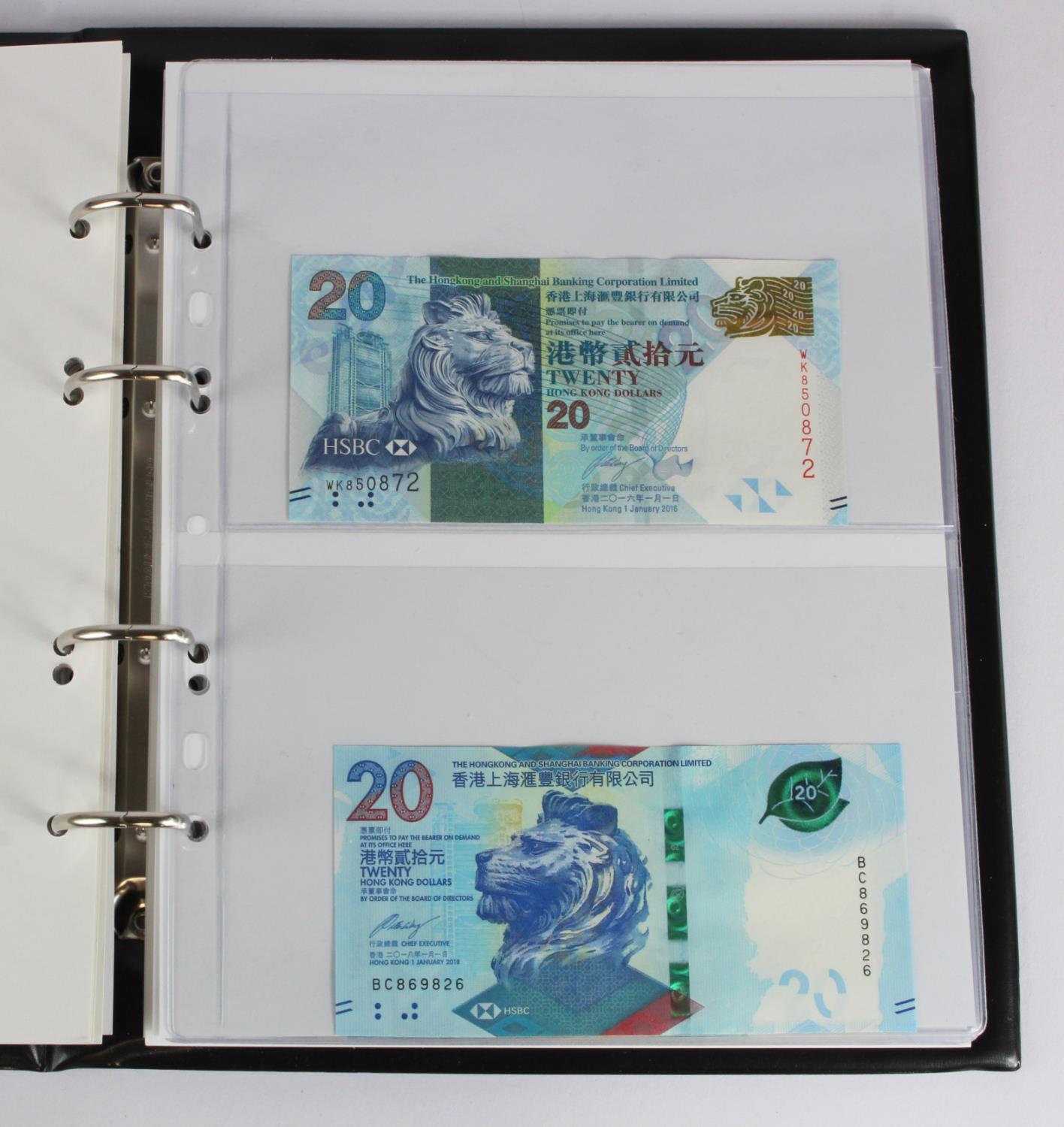 Hong Kong (30), a collection in album with slipcase, date range 1930 - 2018, denominations from 1 - Image 9 of 14