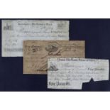 Provincial Banks (3), Yeovil Old Bank, Somersetshire 5 Pounds dated 1814, serial No. BC237 for