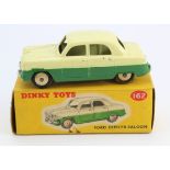 Dinky Toys, no. 162 'Ford Zephyr Saloon' (green / white), contained in original box