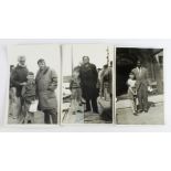 Moby Dick interest. Three black & white photographs, depicting a young boy with four actors from the