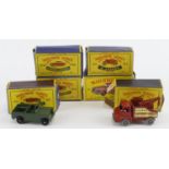 Matchbox Lesney / Moko Lesney. Six boxed Matchbox models, comprising no. 4 'Triumph 110 and