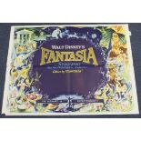 Film Poster. Original quad film poster 'Walt Disney's Fantasia' (1968 release), with Stokowski and