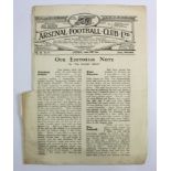 Football - Arsenal v Sunderland 12th April 1924 (large section of spine missing)