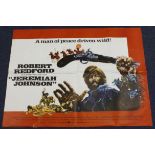 Film Poster. Original quad film poster 'Jeremiah Johnson', 1972, starring Robert Redford, 100cm x