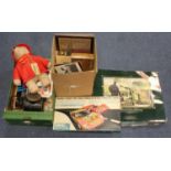 Collectibles. A collection of various items, including toys (Action Man, Hornby, Minic, Paddington