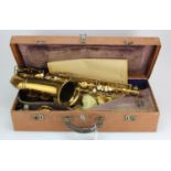 Selmer. Modele 22 saxophone by H. Selmer (no. 3258), with neck & mouth piece, contained in a
