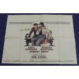 Film Poster. Original quad film poster 'The Sting', 1973, starring Paul Newman, Robert Redford &