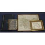 Maps. Two Atlases, comprising a bound volume containing approx. fifty-seven engraved maps (hand-