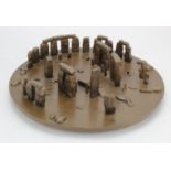 English Heritage Limited Edition (27/750) resin bronze model of Stonehenge, designed by Lewis