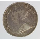 Halfcrown 1708 Septimo, E below bust (Edinburgh mint), S.3605, Fine.
