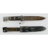 WW2 German Hitler Youth Knife RZM Marked.