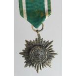 German Eastern Peoples Azad Hind medal, silver with swords.