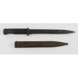 Bayonet German WW2 K98 made by WKC, 1938 to scabbard worn but will clean up.