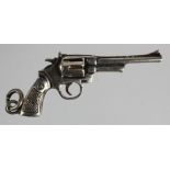 Miniature Colt Magnum in hallmarked silver, chamber even rotates, unusal.