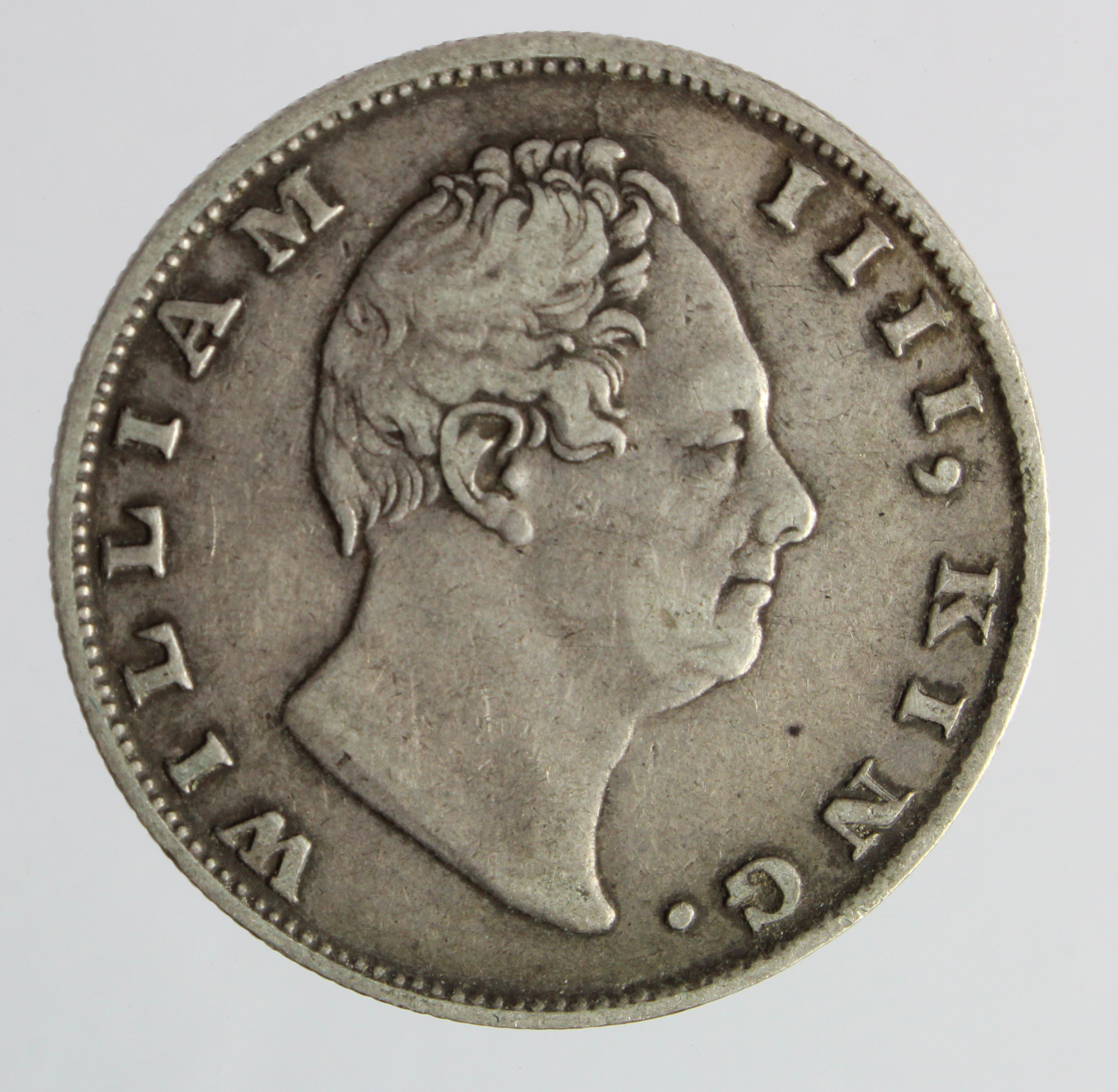 India, William IV, East India Company silver Rupee 1835, VF