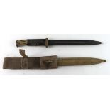 WW2 German Africa Corps Etched K-98 Bayonet – Matching Numbers.