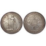 British Empire silver Trade Dollar 1912-B, VF. (Made for use in Malaysia, Singapore, Hong Kong and