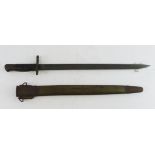 Bayonet P'13 by Remington, ricasso dated September 1917, UK inspection marks stamped out, replaced