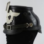 German 3rd Reich Robert Lubstein made helmet, marked EREL / Berlin to inside crown. Auxiliary Police