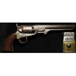 Revolver, a rare late Fourth Model Colt, Martial, Navy Revolver, in the serial number range: 179,000