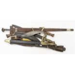 Weapon collection including French 19th century artillery sword, Victorian early pattern Bandsman