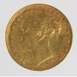Sovereign 1884M (Melbourne Mint, Australia) St. George, aVF