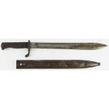 Imperial German Model 98/05 "Butcher" bayonet dated "L / 15", clean 14.5" blade. Left hand ricasso