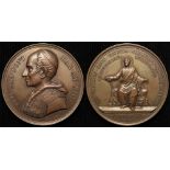Papal Medal, bronze d.43mm: Pope Leo XIII 1890 (medal) by Bianchi, EF, small scratch.