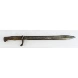 German Great War "Butcher" bayonet Model 98/05 by W K & Cie Solingen, dated '16'. Flashguard, no