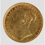 Sovereign 1886M (Melbourne Mint, Australia) St. George, VF