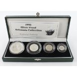 Britannia Silver Four coin set 1998. Proof aFDC. Boxed as issued