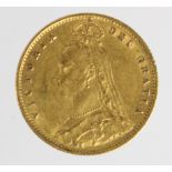 Half Sovereign 1887 Jubilee, normal JEB, S.3869 VF