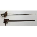 Sword GRV 1912 pattern cavalry officers nice old sleeper found in a loft with nice engraved blade in