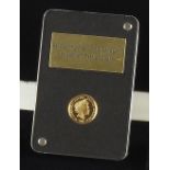 Gibraltar gold 1/4 Sovereign 2018 BU/FDC in a magnetic slab, cased with box (no cert)