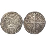 Edward III Pre-treaty silver Groat of York, nicks in V of CIVITAS, S.1572, 4.39g, F/GF, a few