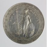 British Empire silver Trade Dollar 1901-B, cleaned VF, possibly ex-mount. (Made for use in Malaysia,