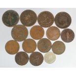 Canada (15) mostly copper tokens 19thC mixed grade plus a 25 Cents 1919 aVF