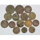 Tokens, Medalets & Jetons (15) Medieval to 19thC copper and brass assortment, mixed grade.