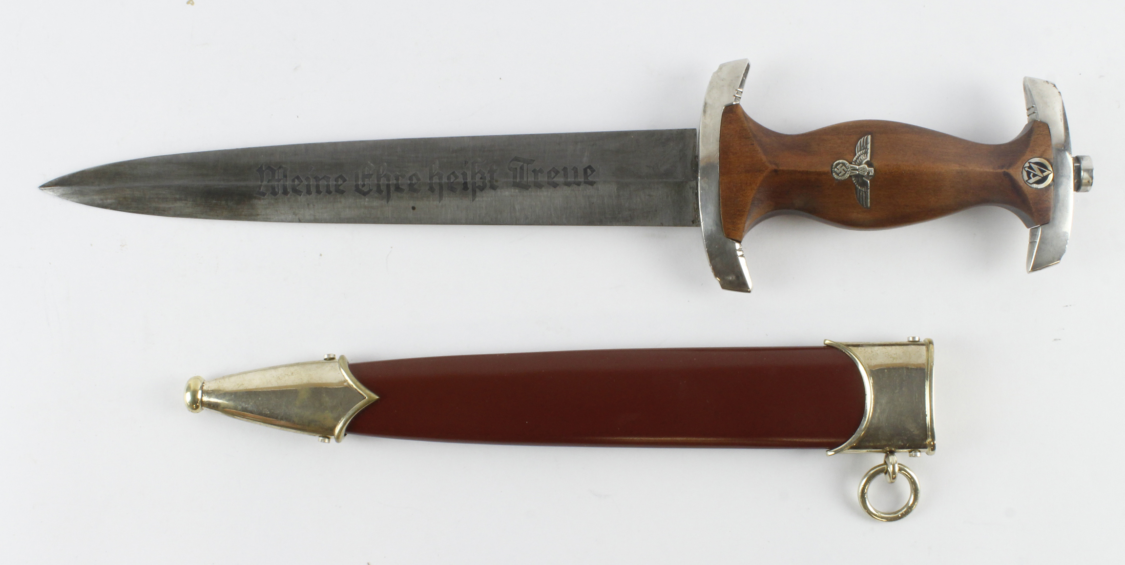 German SA Brownshirts dagger, with Rohm dedication to blade, RZM M7/36 marked blade. Refurbished.