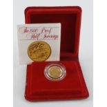 Half Sovereign 1980 Proof FDC cased as issued