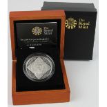 Five Pounds 2008 "Elizabeth I" Platinum Piedfort Proof issue. aFDC boxed as issued (only 100